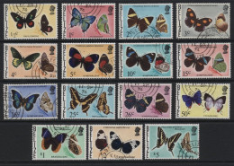 Belize (B02) 1974 Butterflies Of Belize Set. Missing 35c. & $10 Stamps. Used. Hinged. - Belize (1973-...)