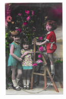 CPA - Portrait De 3 Enfants/chaise Escabeau/cerceau/ - Ceko 1804 - - Scenes & Landscapes
