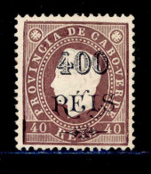 ! ! Cabo Verde - 1902 D. Luis 400 R - Af. 60 - No Gum (km050) - Islas De Cabo Verde
