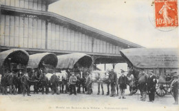 CPA. [75] > PARIS > Marché Aux Bestiaux De La Villette - Voitures Transports - (XIXe Arrt.) - 1910 - TBE - District 19