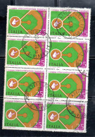 ITALIA REPUBBLICA ITALY 1973 COPPA INTERCONTINENTALE BASEBALL INTERCONTINENTAL CUP LIRE 25 BLOCCO BLOCK USATO USED - 1971-80: Usados