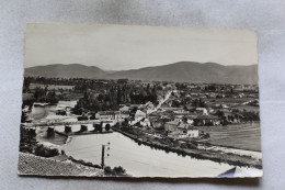 Cpsm 1956, Montréjeau, Pont Sur La Garonne Et Avenue De Polignan, Vue Sur Les Pyrénées, Haute Garonne 31 - Montréjeau