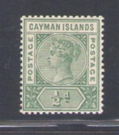 1900 Cayman Islands, 1/2d. Dpale Green , Stanley Gibbons N. 1a, MNH** - Andere & Zonder Classificatie