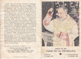 Santino Reliquia Servo Di Dio Padre Pio Da Pietrelcina - Images Religieuses