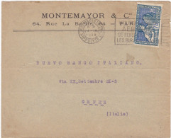 FRANCIA - STORIA POSTALE - BUSTA - MONTEMA YOR E C. - VIAGGIATA - 1925 - Other & Unclassified