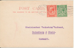 Great Britain Post Card Sent To Germany Blackburn 2-6-1927 - Storia Postale