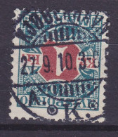 Denmark 1907 Mi. 8 X, 1 Kr. Verrechnungsmarke AVISPORTO Deluxe Brotype Ia KJØBENHAVN A*K*P (SCARCE Cancel !!) - Portomarken