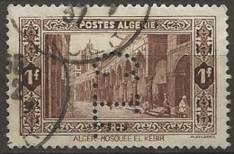 Algérie N°116 Perforé CL Pour Le CRÉDIT LYONNAIS (agences De Alger, Blida Et Guyotville) Indice 4 (ref.2) - Usados