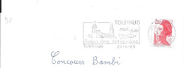 Lettre Entière Flamme 1989 Tournus Saone Et Loire - Oblitérations Mécaniques (flammes)