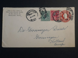 DP17  USA    BELLE LETTRE ENTIER RARE DEST. 1925   A HOLLAND EUROPA  +  AFFRAN. INTERESSANT - Postal History