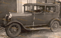 A Boy Wearing A Fez With His Friends In An Old Ford Car. With Ottoman Letters. (Original Photograph, B/W, 1920/30, 9x14) - Automobiles