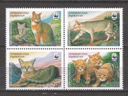 Tadjikistan 2002 Mi 208-211 MNH WWF - JUNGLE CATS - Neufs