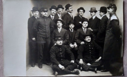 WW1 - Carte Photo Groupe De Militaires Et Civils - Photographie Châteauneuf - TBE - Weltkrieg 1914-18