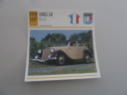 1935-1937 - Voitures Populaires - Amilcar - Pégase - Moteur 4 Cylindres Delahaye - France - Fiche Technique - - Passenger Cars