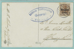 Briefkaart Stempel TIENEN - Censuur GEPRUFT - 1917 - OC1/25 Gouvernement Général