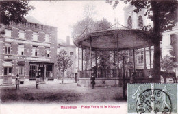 59 - MAUBEUGE - Place Verte Et Le Kiosque - Grand Café - Maubeuge