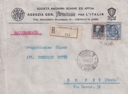 1927 Busta Raccomandata  Pubblicitaria PNEUMATICI FIRESTONE - Auto's