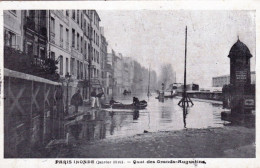 Inondations 1910 - PARIS Inondé - Quai Des Grands Augustins - Paris Flood, 1910