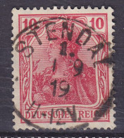 Deutsches Reich 1905 Mi. 86 I Germania Deluxe STENDAL (Sachsen-Anhalt) 1919 Cancel !! - Usados