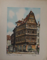 Gravure Intitulé "STRASBOURG - LA MAISON KAMMIRZELL".   Signé BARDAY. - Art