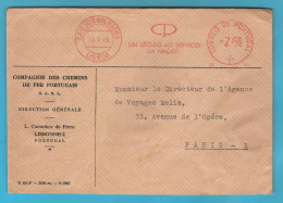 Lettre De La Compagnies Des Chemins De Fer Portugais (CP) Pour Paris - Lettres & Documents