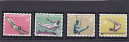 Liechtenstein 1957,cat. Zumstein 297/300  **.  Série Sportive. - Unused Stamps