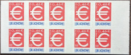 Variété 3215-C1b Timbres Imprimés Sur Le Papier Coté Couverture Carnet 10 Timbres € - Modernes : 1959-...