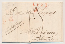 Parijs Frankrijk - Schiedam 1822 - L.F.R.3 - ...-1852 Préphilatélie