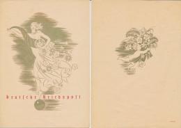 Telegram Germany 1941 - Schmuckblatt Telegramme Flowers - Cornucopia - Cherub - Woman - Gold - Sonstige & Ohne Zuordnung