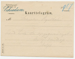Kaarttelegram Schiedam - Gebruikt Tussen 1876 / 1879 - Sin Clasificación