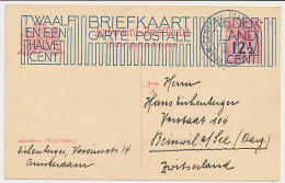 Briefkaart G. 204 B Amsterdam - Beinwil Am See Zwitserland 1925 - Interi Postali