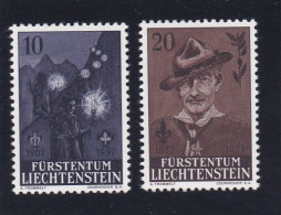 Liechtenstein 1957,cat. Zumstein 322/23 **. Centenaire De La Naissance De Lord Baden Powell Et Scoutisme. - Unused Stamps