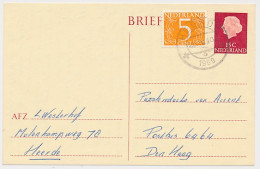 Briefkaart G. 338 / Bijfrankering Heerde - Den Haag 1969 - Interi Postali