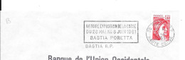 Lettre Entière Flamme 1981 Bastia Corse - Oblitérations Mécaniques (flammes)