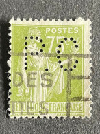 FRANCE P N° 284A P.C 31 Indice 3 Type Paix Perforé Perforés Perfins Perfin !! - Sonstige & Ohne Zuordnung