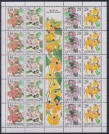 Jugoslawien 2827-2830 Postfrisch Als ZD-Bogen, Blumen #NE544 - Otros & Sin Clasificación