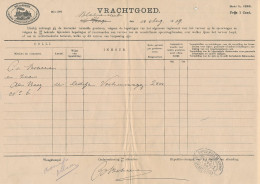 Vrachtbrief H.IJ.S.M. Bloemendaal - Den Haag 1909 - Unclassified