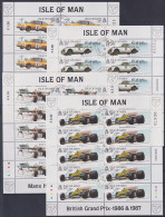 Isle Of Man 363-366 Gestempelt Als Kleinbögen, Motorsport #NE643 - Autres & Non Classés