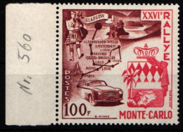 Monaco 560 Postfrisch Ralley Monte Carlo #NE664 - Andere & Zonder Classificatie