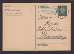 Landpost Westerhofen Aalen Württemberg Ganzsache Deutsches Reich Kapfenburg - Lettres & Documents