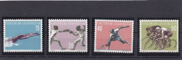 Liechtenstein 1958,cat. Zumstein 309/312 **. Série Sportive. - Neufs