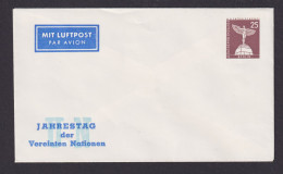 Flugpost Air Mail Berlin Privatganzsache Jahrestag Der Vereinten Nationen - Lettres & Documents