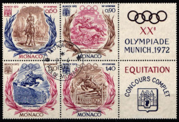 Monaco 1045-1048 Gestempelt Olympiade 1972 München #NE669 - Sonstige & Ohne Zuordnung