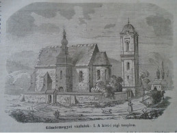 D203449 P337   Slovakia  Gömör Kövi,  Kameňany   Woodcut From A Hungarian Newspaper  1866 - Estampes & Gravures