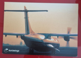 ADVERTISING POSTCARD - EUROWINGS - AEROSPATIALE ATR 72 - Airships