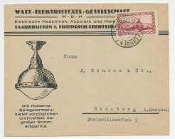 Illustrated Cover Saargebiet / Germany 1927 Lamp - Mirror Armatur - Elettricità