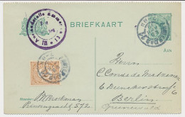 Briefkaart G. 90 B I / Bijfrankering Amsterdam - Duitsland 1919 - Postal Stationery