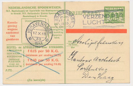 Spoorwegbriefkaart G. NS228 F - Locaal Te Den Haag 1933 - Interi Postali