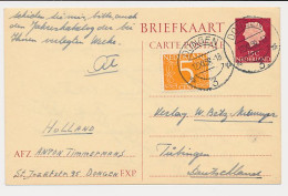 Briefkaart G. 317 / Bijfrankering Dongen - Duitsland 1959 - Postwaardestukken