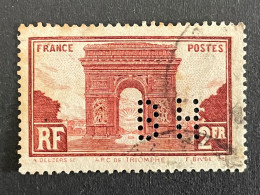 FRANCE B N° 258 1929  BH 108 Indice 3 Perforé Perforés Perfins Perfin - Andere & Zonder Classificatie